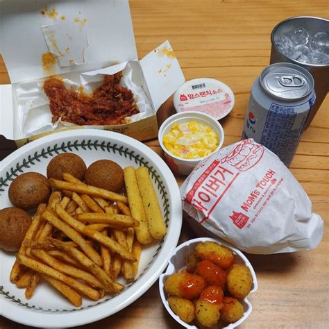 케이준 양념감자 cajun french fries. 🐷오늘의 점심🍔맘스터치 신메뉴🍗 | 뉴스트림