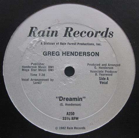 Greg Henderson Dreamin Releases Discogs