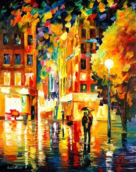 Night In New York — By Leonid Afremov Painting New York Painting Canvas Painting