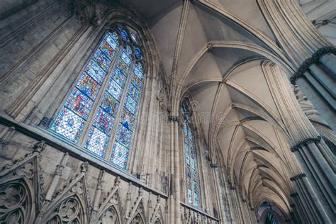 Beautiful Empty Interior Of The York Minster Iconic Gothic Style