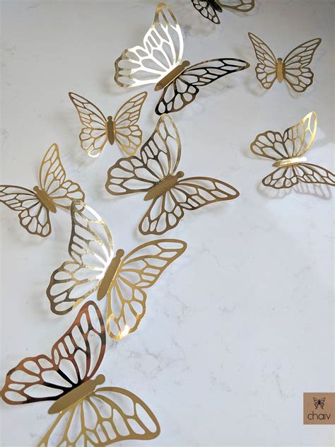Gold Butterfly Stickers Butterfly Crafts Butterfly Crafts