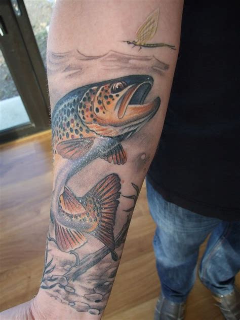 Detail Of My Brown Trout Tattoo By Ian Flynn Trout Tattoo Fly