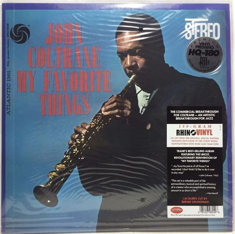 John Coltrane My Favorite Things 180g Lp Vinyl Record New Sealed