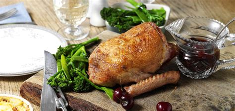 Roast Duck with a cherry and red wine sauce Recipe ...