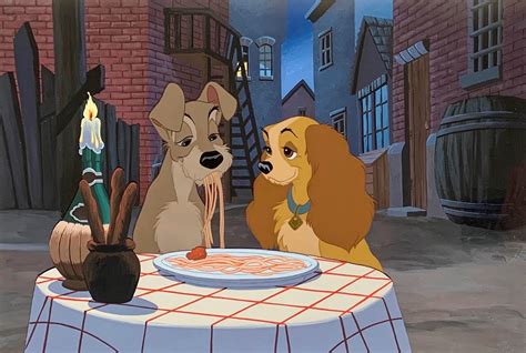 Animation Collection Original Production Animation Cels Of Lady And Tramp From Lady And The