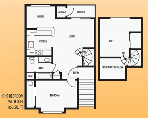 1 Bedroom Cabin With Loft Floor Plans
