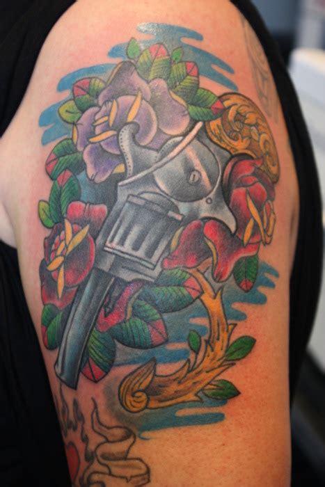While tunes by motley crue, guns n' roses, and bon jovi filled the store. Gun And Roses Cover Up Tattoo - | TattooMagz › Tattoo ...