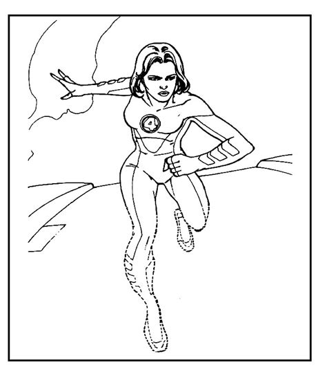 Fantastic Four Super Hero Coloring Pages Kentscraft