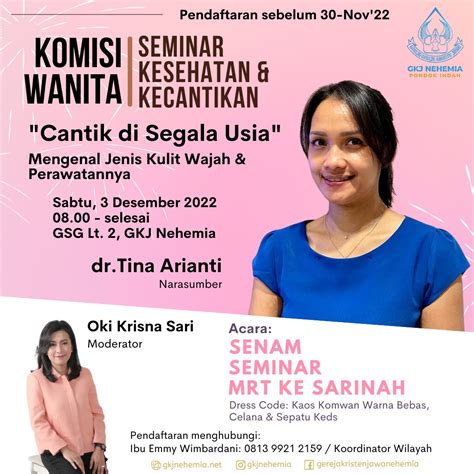 Seminar Kesehatan And Kecantikan Gkj Nehemia Pondok Indah