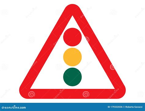 Road Sign Of Traffic Light Stock Photo Image Of Light 179332036