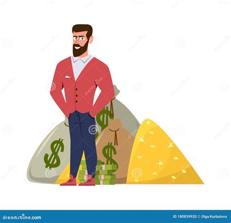 Rich Millionaire. Relaxed Businessman or Wealthy Entrepreneur in Suit