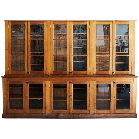 Not a great photo, but you can get the idea. Antique Craftsman Softwood Display Cabinet, circa Late ...