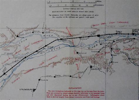 1915 Nebraska Railroad Map North Bend Schuyler Columbus Etsy