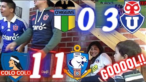 Chile primera division 13 feb 2021. Reacción Ohiggins 0 vs U.De Chile 3 y Colo colo 1 vs ...