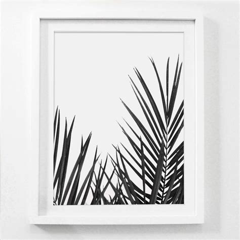 Black And White Palm Tree Print Black And White Tropical