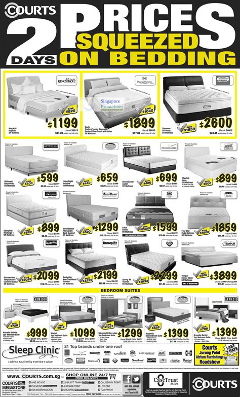We provide customise divan bed frame, side table, sofa and etc with high quality material, available in varied shades. Mattresses, King Koil, Sealy, Simmons, Maxcoil, Four Star ...