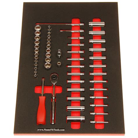 Foam Organizer Kits Including Sockets Drive Tools And Wrenches