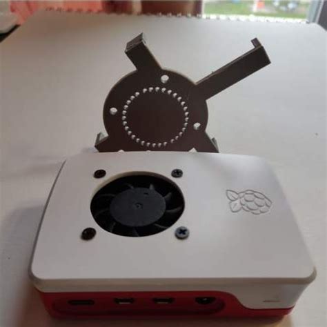 3d Printable Official Pi 4 Case Fan Mod Template By Jq
