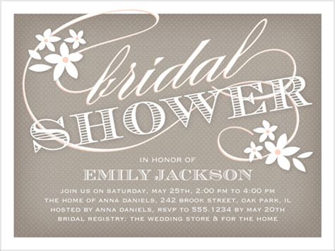 Flower Flourish 4x5 Bridal Shower Invitations Shutterfly