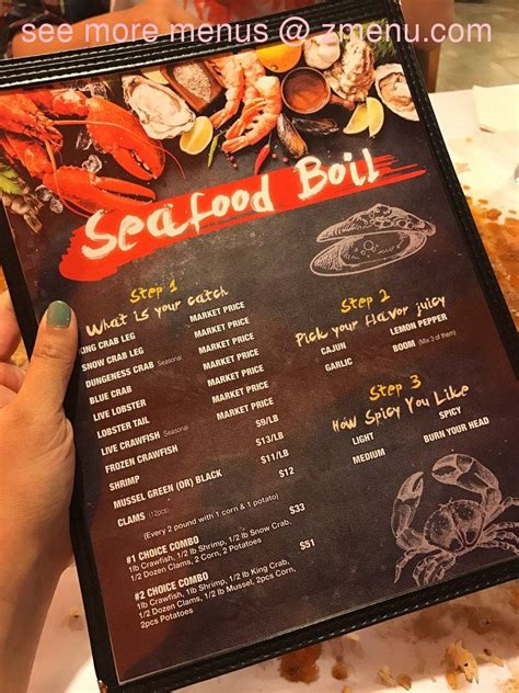 Menu At Seafood Boil Restaurant Dunellen
