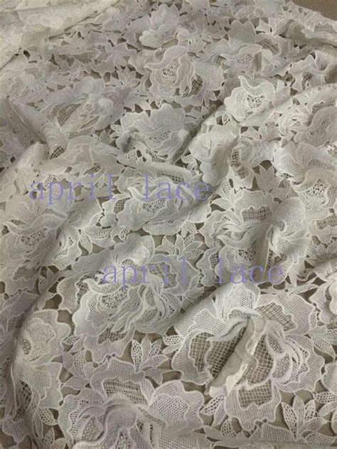 Stock Zn001 5 Yards Lovely Water Soluble Net Cord Guipure Offwhite