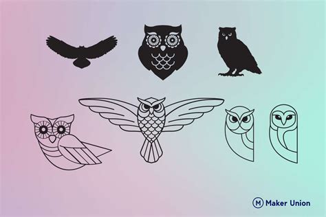 Owls Free Dxf Files Maker Union