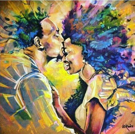 African American Couple Black Love Colorful Art Print Etsy Black