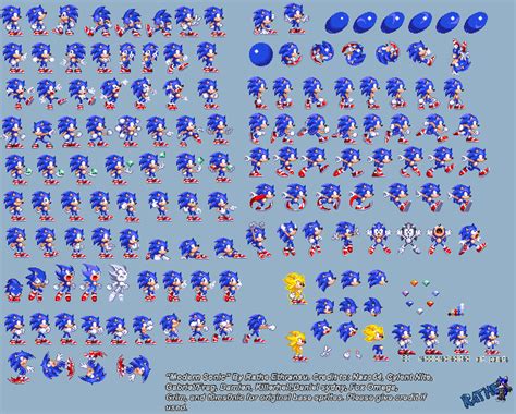 Sonic Sprite Sheet Sidefasr