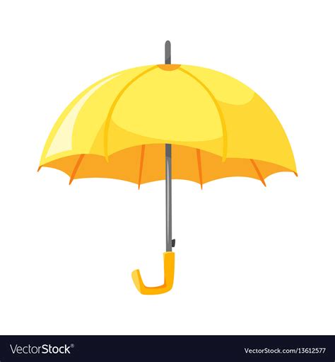 Cartoon Style Yellow Umbrella Royalty Free Vector Image