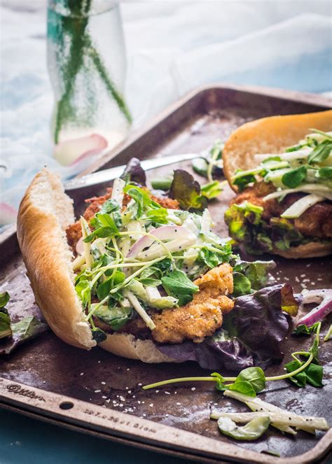 Heat one or two table spoons of butter in a large pan over medium. Pork Schnitzel Sandwiches with Granny Smith Slaw | Recipe ...