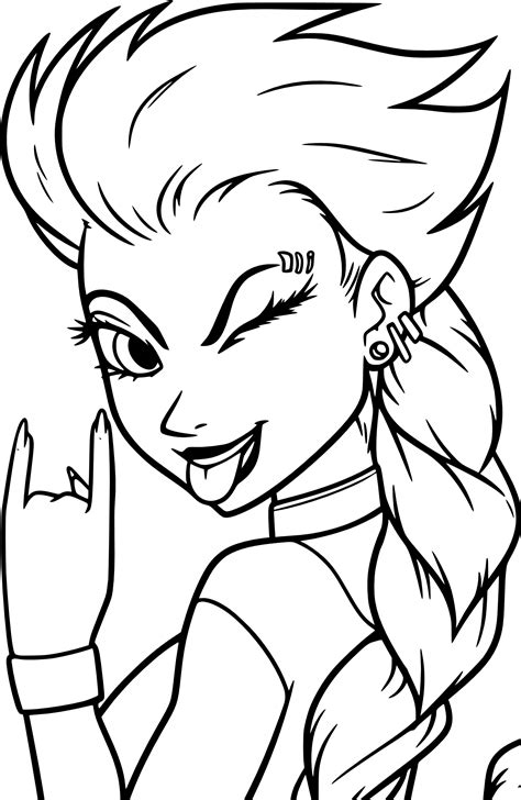 Coloriage Princesse Disney Punk 30000 Collections De Pages à