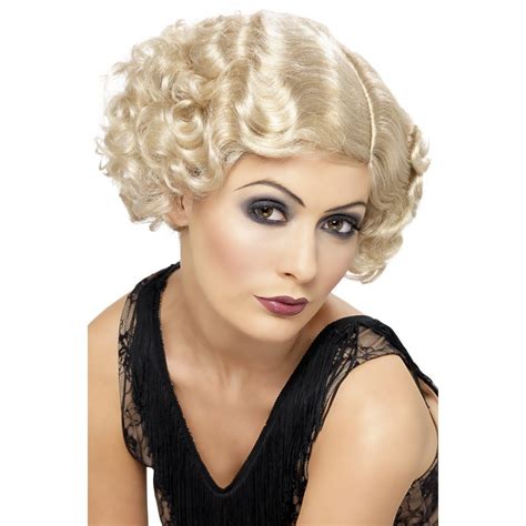 20s Flirty Flapper Wig Fancy Dress Blonde 19 Charleston Ladies Curly Smiffys For Sale Online
