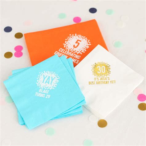 Personalized Birthday Party Napkins Beau Coup