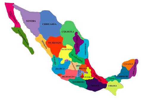 Mapa De La Republica Mexicana