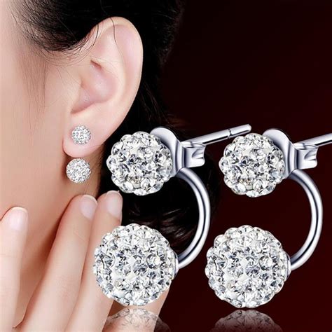 Earrings Jewellery Fashion Jewellery Fashion Women Jewelry Rhinestone Crystal Crossed 925 Silver