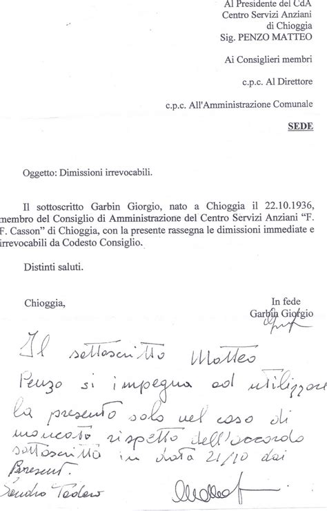 L'inserimento di un sostituto, la modifica dell'organizzazione del. CHIOGGIA AZZURRA: IPAB,istituto di riposo o centro del potere?