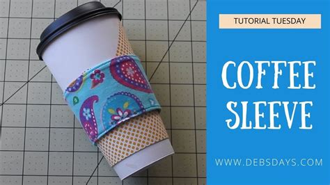 How To Sew A Quick And Easy Diy Coffee Sleeve Cozy Diy Coffee Sleeve