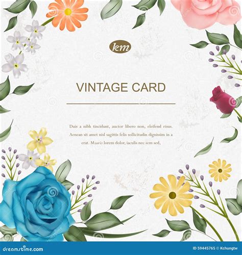 Elegant Greeting Card Template Stock Vector Illustration Of Design