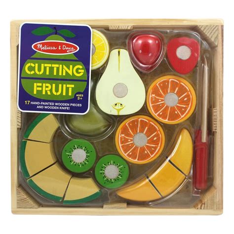 Melissa And Doug 18 Piece Play Food Cutting Fruit Crate Set And Reviews