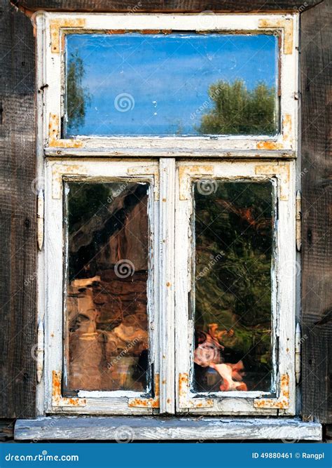 Window Reflections Stock Image Image Of Wooden House 49880461