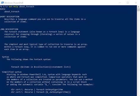 Powershell Foreach Loop Foreach Powershell Is A Powershell Construct