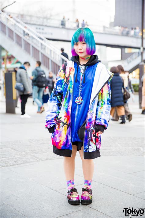 Super Colorful Harajuku Street Style W Ankorock Gekirock Clothing
