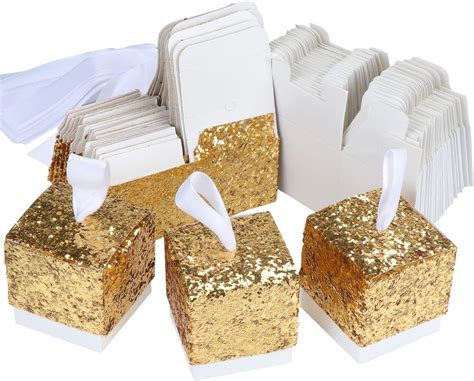 Tsunnee Sparkle Sequin Paper Candy Box Sweet Wedding Favour Boxes Glitter Party T Box