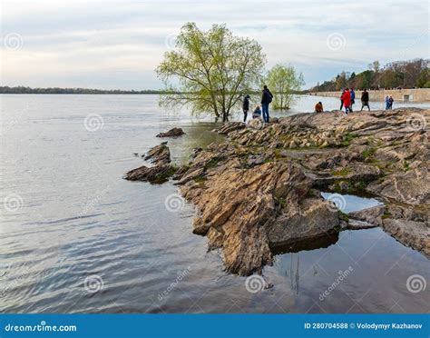 Kremenchuk City Ukraine April 17 2023 Flooding On The Dnieper