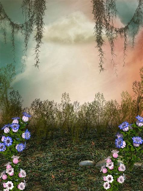 Fairy Tale Backdrop enchanted garden spring backdrop | Etsy | Backyard