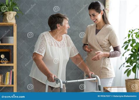 Woman With Parkinson`s Disease Stock Image Image Of Nurse Caretaker