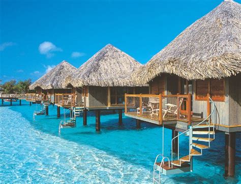 Beautiful Bungalow Bora Bora Island World For Travel