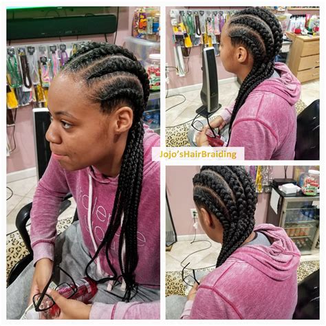 Feed-In Cornrows – Jojo's Hair Braiding