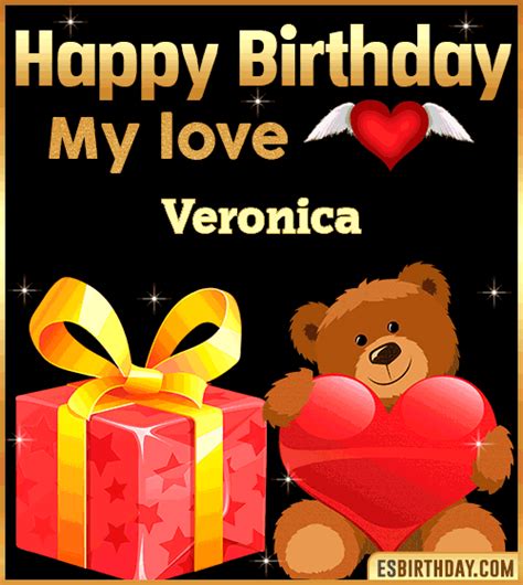 Happy Birthday Veronica  🎂 Images Animated Wishes【28 S】