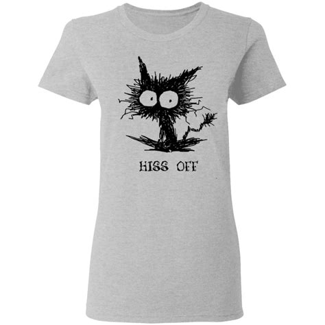Hiss Off Funny Cat Black Cat Funny Halloween Shirt Awesome Tee Fashion